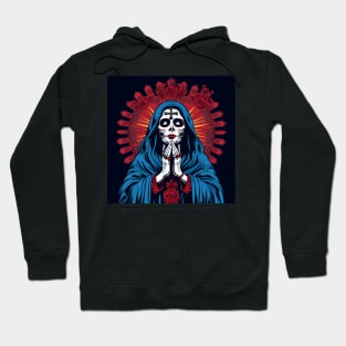 Day Of The Dead - Praying La Calavera Catrina - Santa Muerte Hoodie